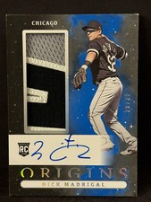2021 Panini Origins NICK MADRIGAL Baseball 3-COLOR JERSEY AUTO 20/25