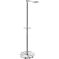 Toilettenpapierhalter Stand Marmor Silber Klopapierhalter Rollenhalter Mdesign