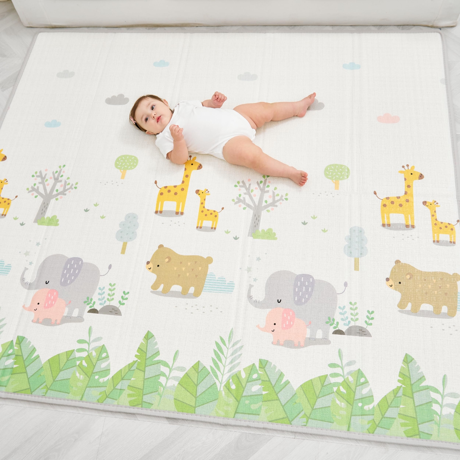 SUPERBE BEBE Tappeto Per Bambini e Neonati Reversibile e Non Tossico, Pieghevole