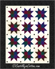 Four Patch Star Quilt Pattern by Castilleja Cotton 52" X 63"