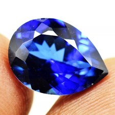 AAA 2.5 CT Natural Ceylon Pear Cut Sapphire Blue Loose Certified Gemstone A1