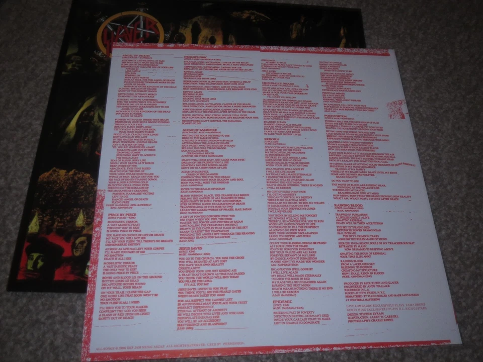 SLAYER -REIGN IN BLOOD- AWESOME RARE LTD EDITION PRESS LP VINYL EXODUS VENOM NEW - Image 3 of 4