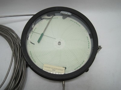 Foxboro 7 Day Chart Recorder Temperature -30°-0-120° Wall Mount W/Probe