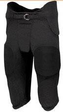 Spodnie piłkarskie Russell Athletic ze zintegrowanymi podkładkami czarne średnie F25PFM- BLK