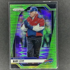2024 Panini Prizm Marv Levy #34 Neon Green Pulsar Prizm Buffalo Bills Coach