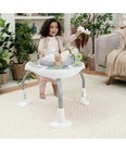 Baby Activity Center Stationary Exersaucer w/ Padded Seat, Toys White/Gray/Teal — photo 4