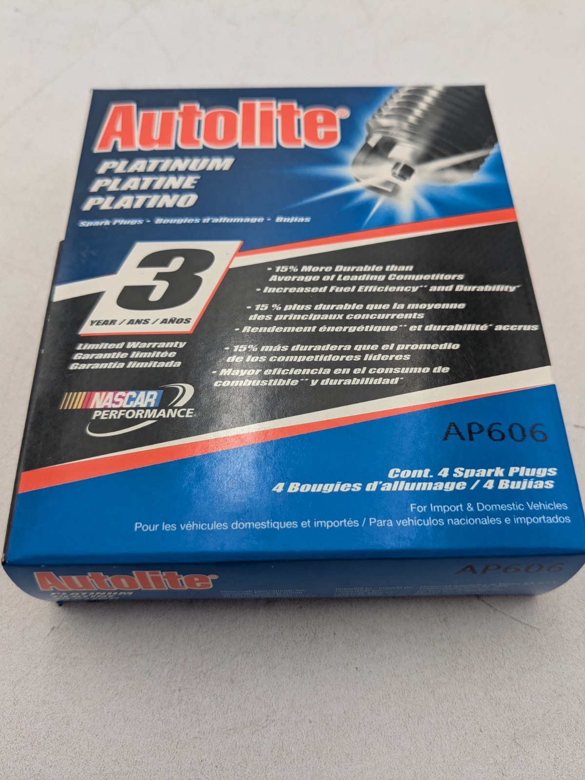 Autolite Platinum Spark Plug - AP606  Set of 4