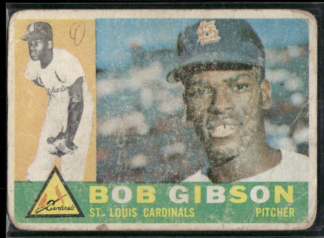 VENEZUELAN BOB GIBSON HOF 1960 VENEZUELA TOPPS #73 CREASED POOR MK *TPHLC-2138