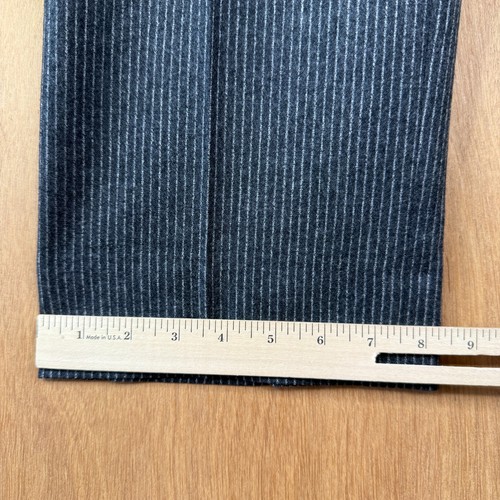 Zanella Pants Mens 34x32 Gray Chalkline Pinstripe Flat Front Super 120s Wool - Picture 6 of 13