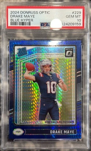 2024 Donruss Optic Rated Rookies#229 Drake Maye Blue Hyper