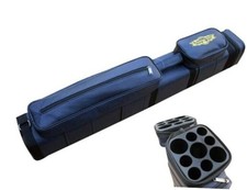 New Champion Leather 3x6 Hard Pool Cue Case for 3 32 Inches B-0425 Dark Blue