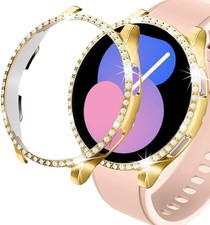 2-Pack Bling Case for Samsung Galaxy Watch 5/4 44mm, Diamond Bumper Cover