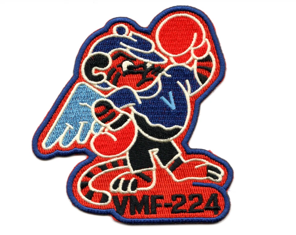4" MARINE CORPS VMF-224 BENGALS EMBROIDERED PATCH