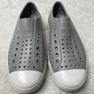 Native Unisex Grey Jefferson Rubber Sneakers Slip On Shoes Size M6/W8
