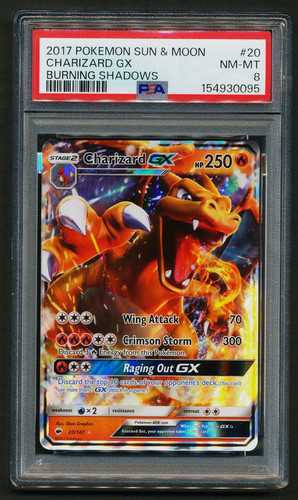 Charizard-GX graded PSA 8 for sale on eBay