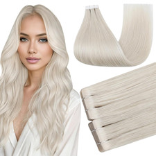 Hair Extensions Real Human Hair Tape in Color 1000 Tape in Extensions Human Hair