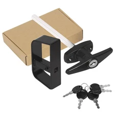 Door Latch T-Handle Lock Kit with 5 Keys, Set 4½" and 5½" Stem Storage Barn