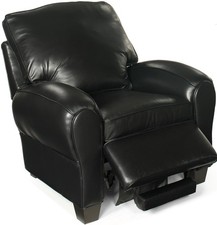 Luxurious Hand-Crafted Ebony Leather Recliner USA-Made