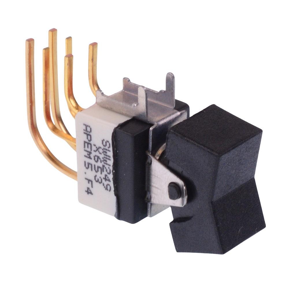 SWW249CD6X653 APEM Black On-Off-On Washable PCB Miniature Toggle Switch DPDT