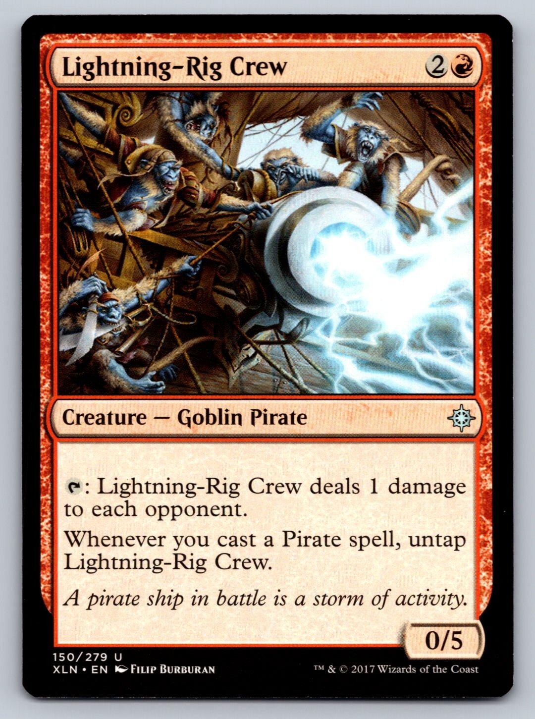 Lightning-Rig Crew 150 Uncommon Ixalan Magic: The Gathering Lightly Played
