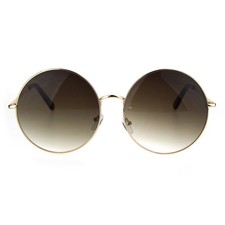 Classic Oversize Japlin Round Circle Lens Hippie Metal Rim Sunglasses