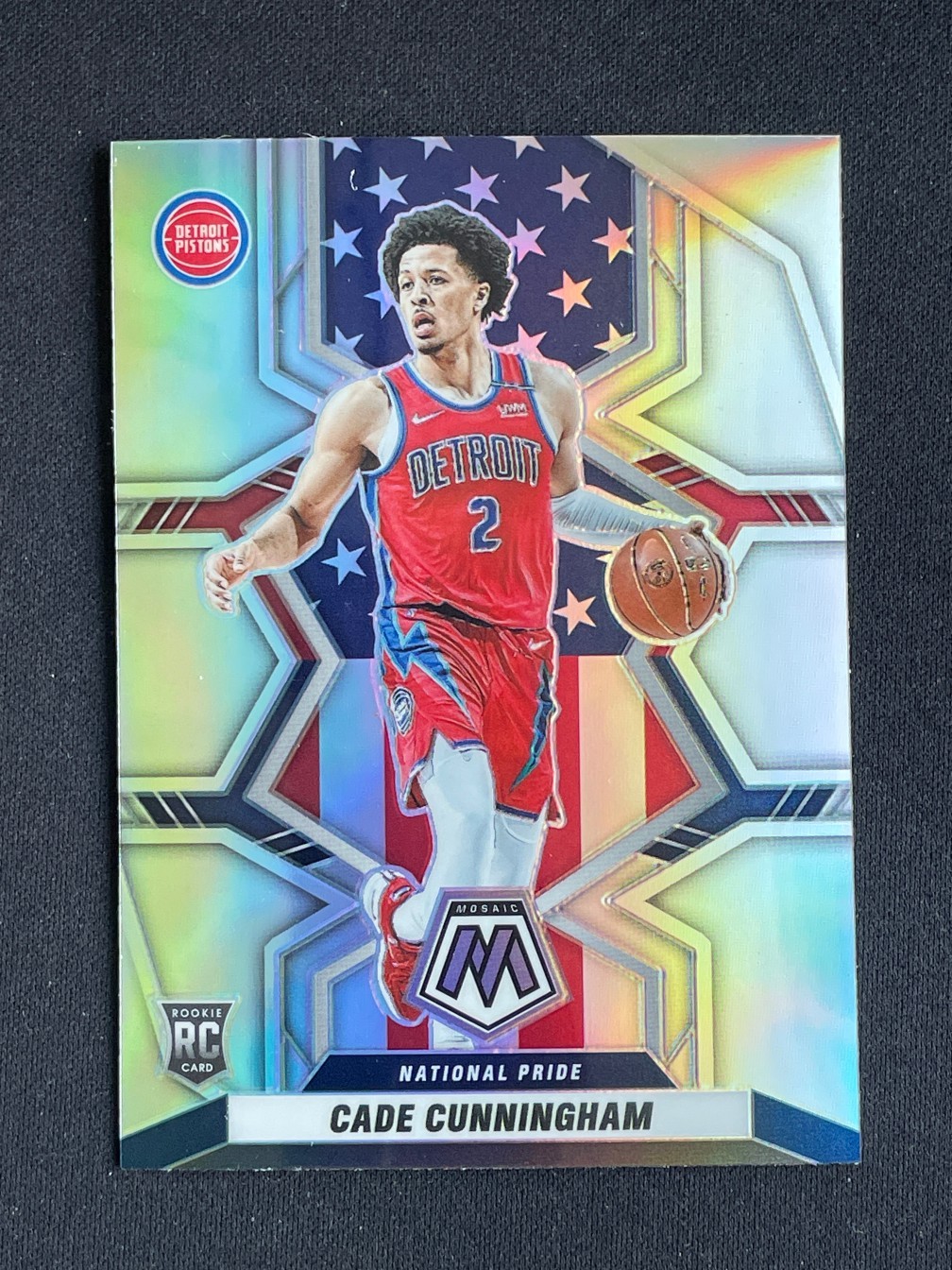 Cade Cunningham 2021-22 Panini Mosaic RC Rookie National Pride Silver #260
