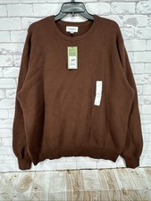 Men s Crewneck Pullover Sweater- Goodfellow Co Brown Xl