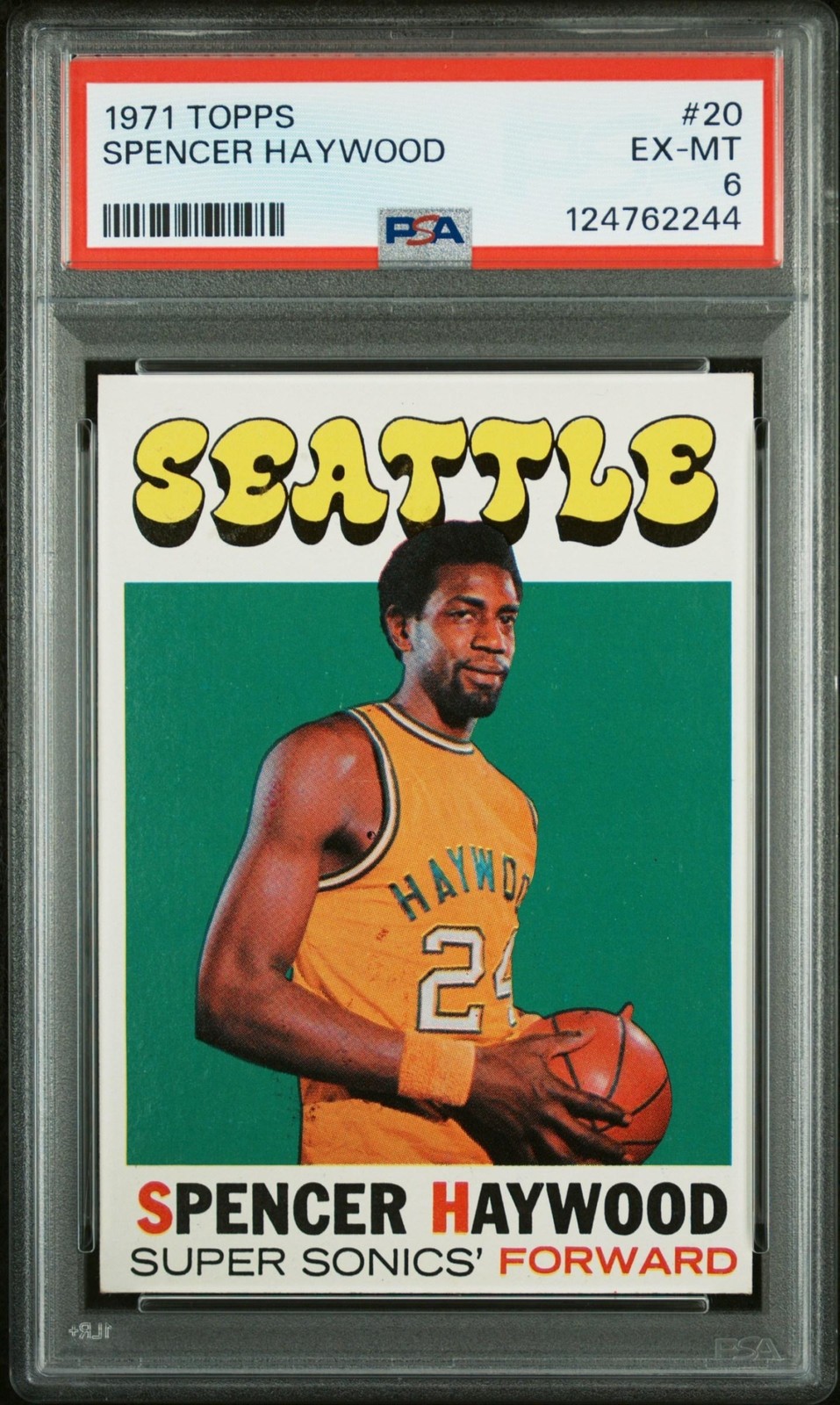 1971-72 Topps Basketball Spencer Haywood #20 PSA 6