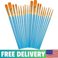 Soucolor Acrylic Paint Brushes Set 20PCS Artist Paintbrushes