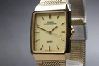 Vintage 1989 [Exc+5] SEIKO SESSION 5E31-5A60 Gold Square Tank 29mm Mens Watch#47