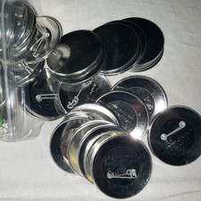 Badge-a-Minit Blank Pin-back Parts Button Making Pack 40 Front  40Backs 2 1/4"
