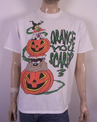 vintage 90s Looney Tunes Halloween T-Shirt 1998 single stitch Taz Tweety SZ XL