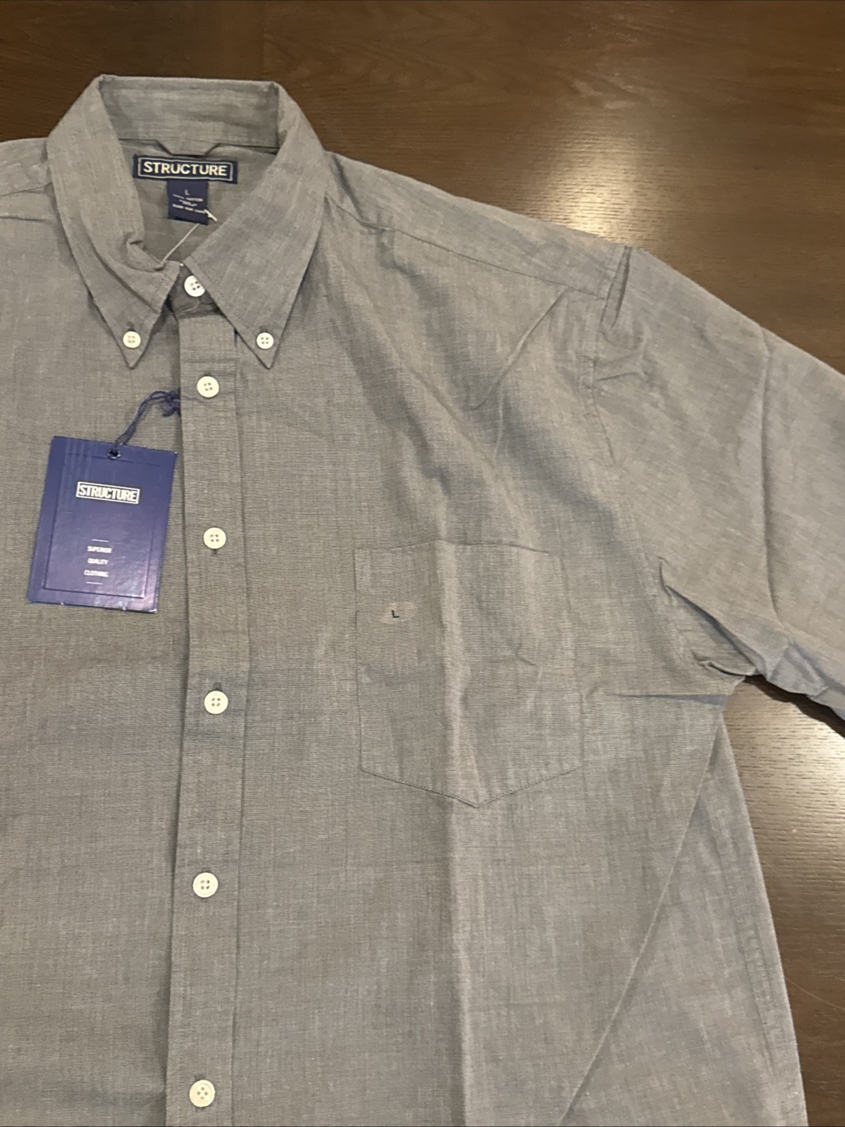 Structure End-on-End Button Down Long Sleeve Dres… - image 7