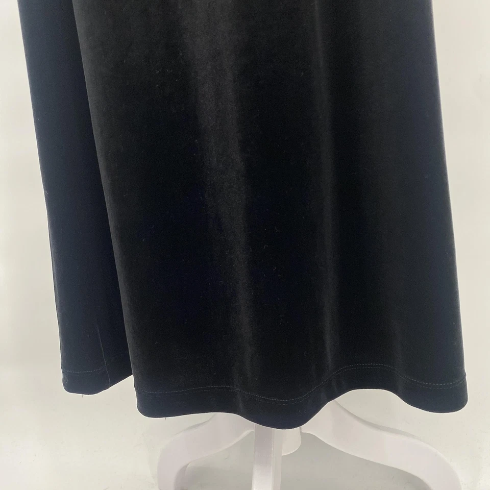 Falda Worthington Mujer 16 Negro Terciopelo Terciopelo Elastizado Ranura Maxi Capricho Foto 3 de 4