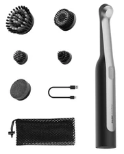 HOTO Wand Cordless Spin Scrubber Kit + 3 Microfiber Cloths Bundle - 12 Pc Set.