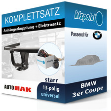 Für BMW 3er Coupe 92- AUTO HAK Anhängerkupplung starr + 13polig E-Satz neu
