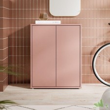 MOBILE MULTIUSO 4 RIPIANI 2 ANTE TERRACOTTA 74.5x34.9xH 99.1 cm CASA UFFICIO