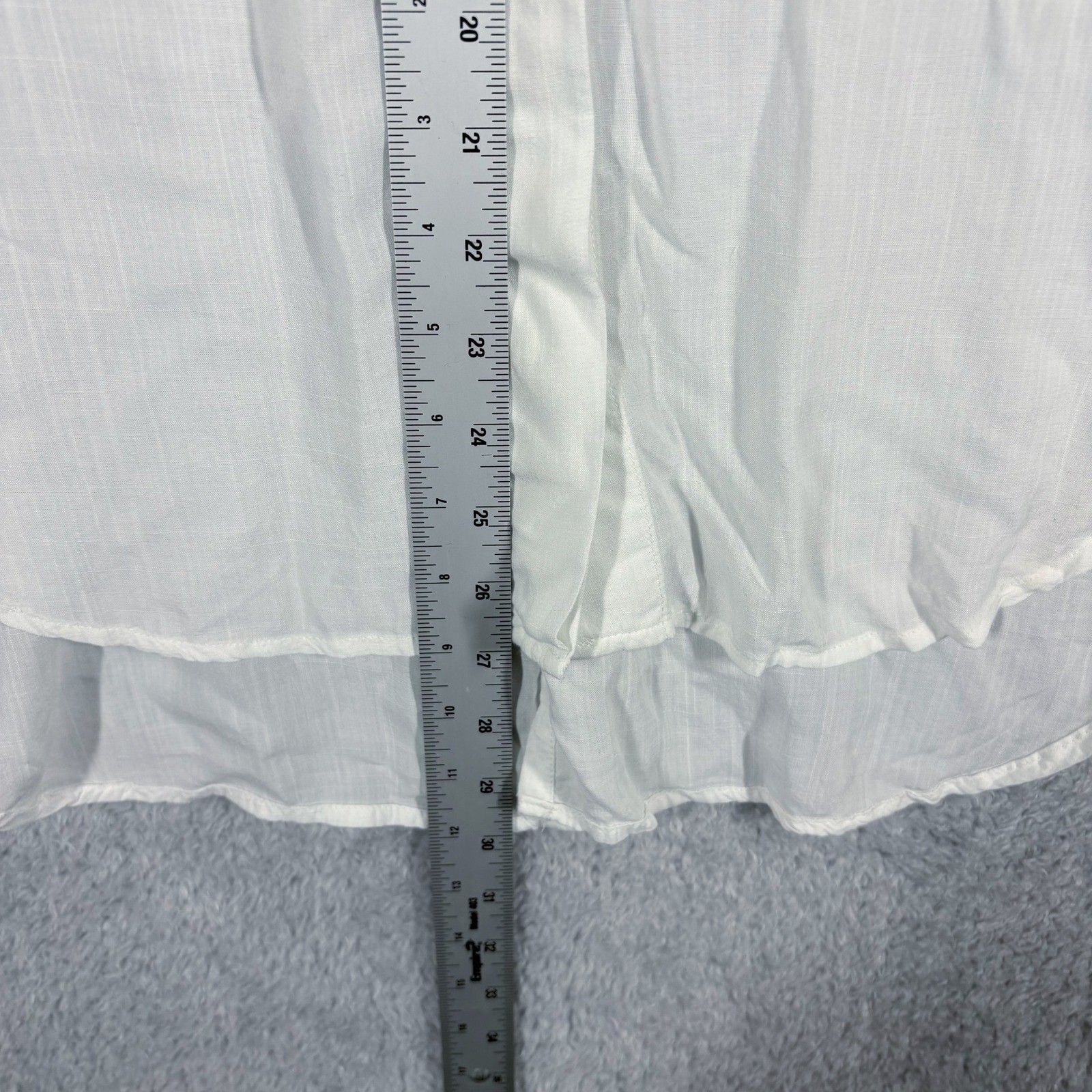 Bella Dahl Split Back Rayon Button Down Size L Wh… - image 3