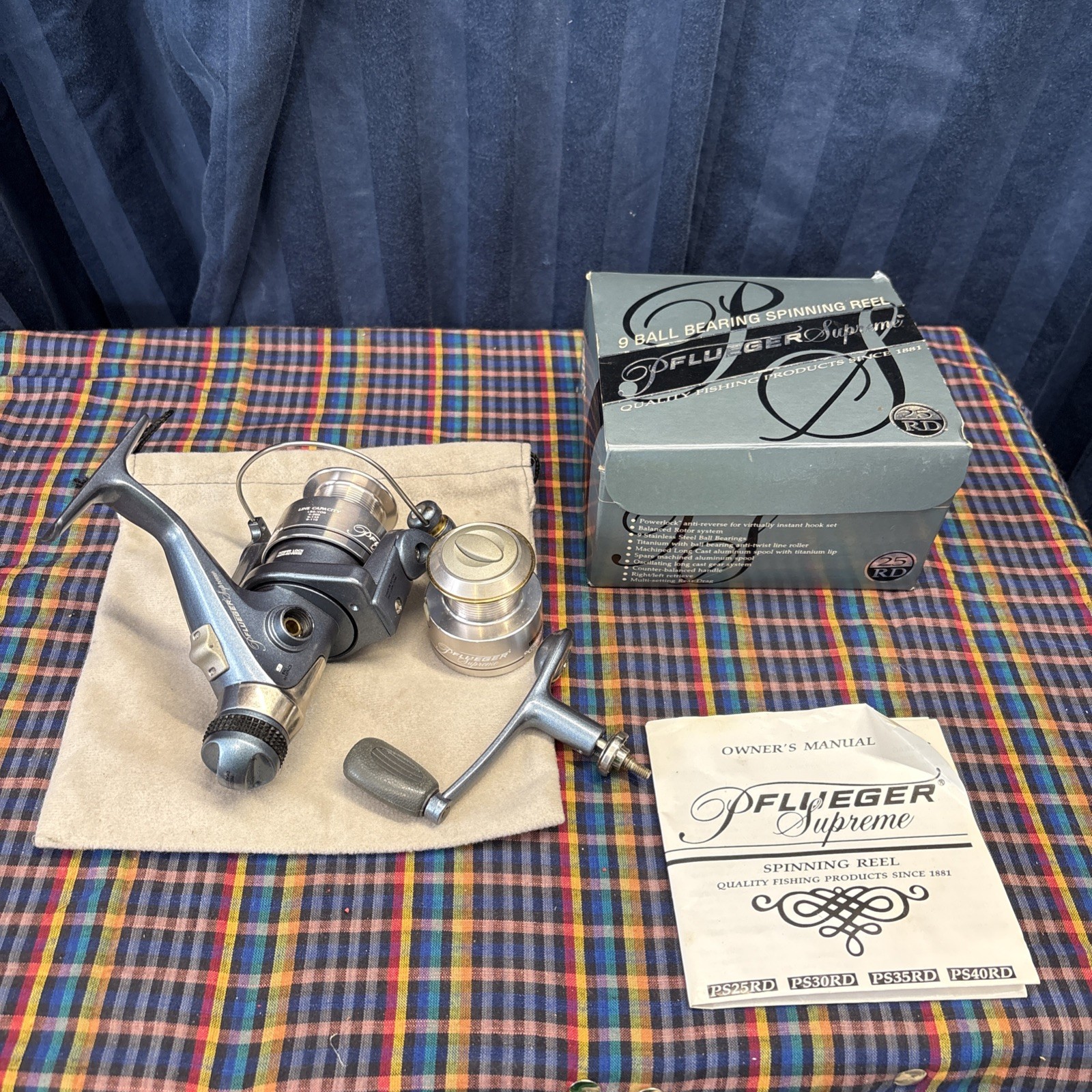Pflueger Supreme 25 PS25RD Spinning Reel 9 Ball Bearing       Q2