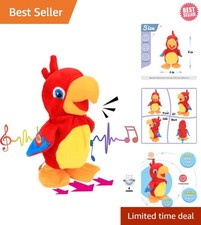 8-Inch Walking Talking Parrot Toy   Engaging Companion for Young Learners