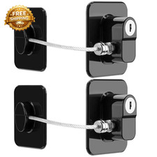 Fridge Lock 2PCS Upgraded Refrigerator Lock for Freezer Cabinets and Drawers