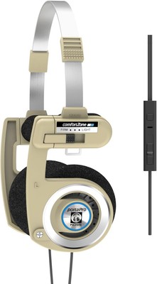 Koss Porta Pro Limited Edition On-Ear Headphones, in-Line Microphone, Beige 