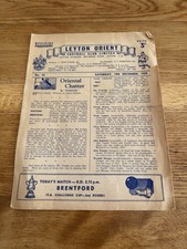 Leyton Orient v Brentford Football Programme FA Cup 2nd Round 10/12/1955