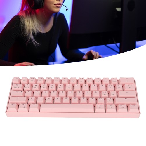 READSON Mechanical Keyboard 61 Keys RGB Backlit Ergonomic Design 1800mAh Batt DB