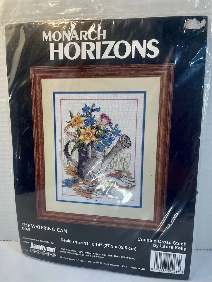 Monarch Horizons Counted Cross Stitch Kit The Watering Can CS68 11”x14" 1988 - Image 4 of 4