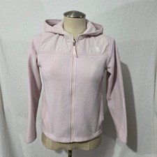 The North Face Pink Fleece Zip Jacket Hooded Girl M 10/12