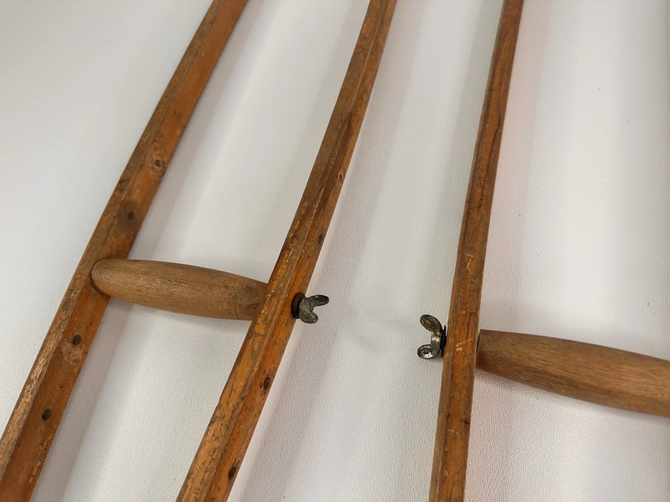 Vintage Wooden Crutches - Up to 350 Pounds - Image 3 of 4