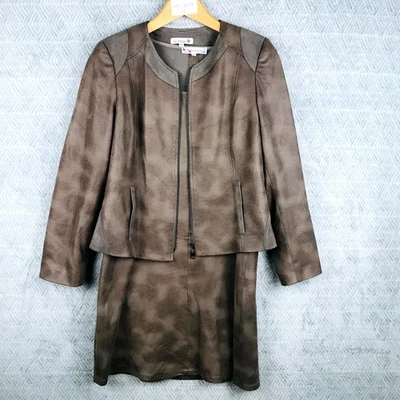 Scottage Ensemble Robe et Veste Femme 40 Beige Sans Manches Tailleur 2 Pièces - Photo 1/4