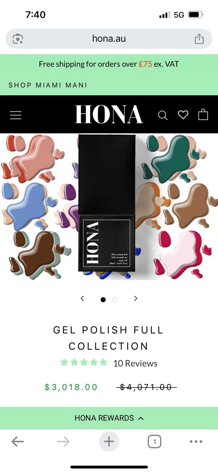 Gel Nail Polish Full Set HONA - 127 Colours
