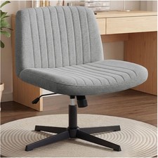 Comfortable Armless Criss Cross Chair - Swivel  Adjustable for Office Use